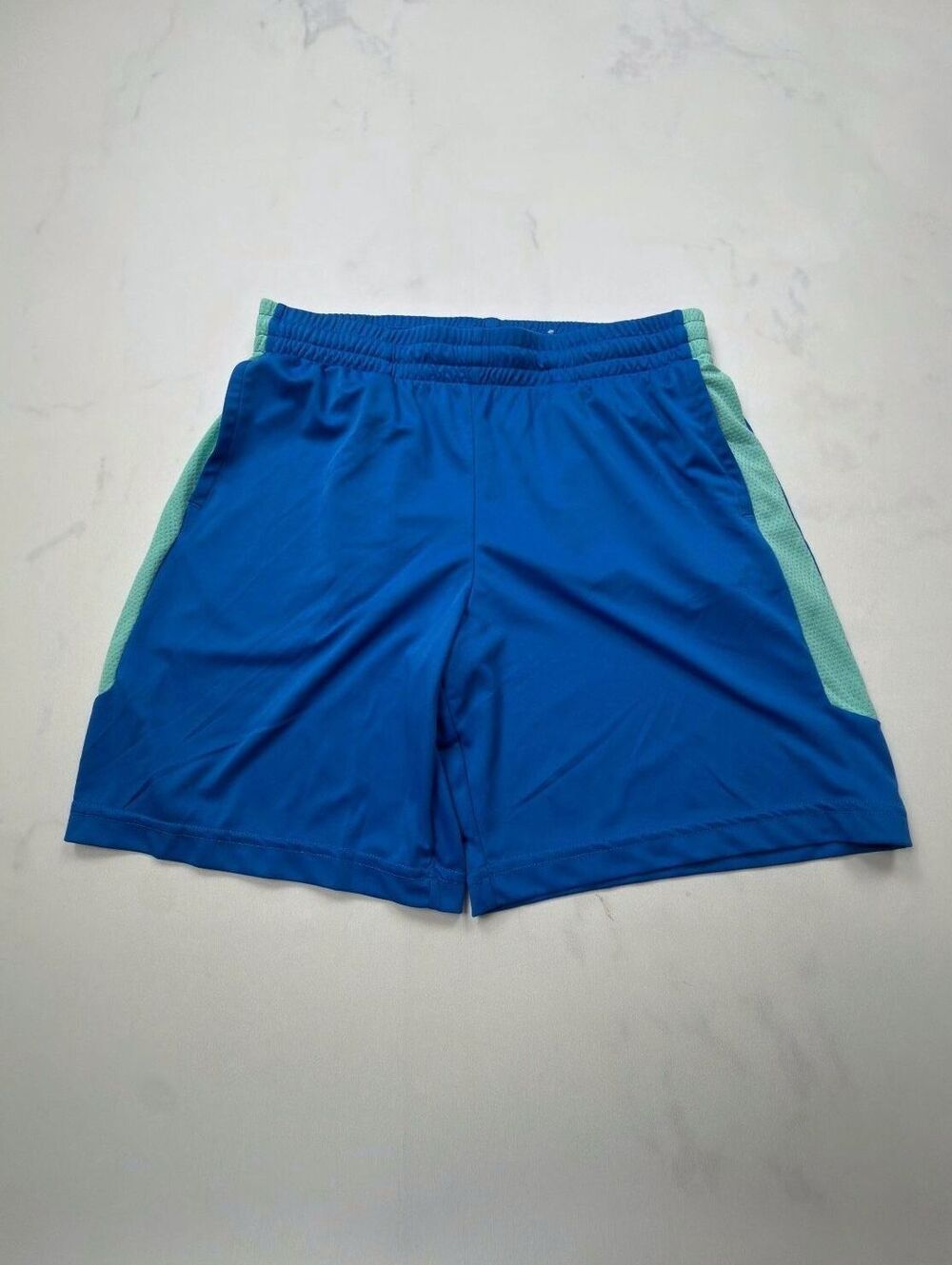 Tek Gear Athletic Shorts Blue Side Stripe Sporty - Boys L Husky